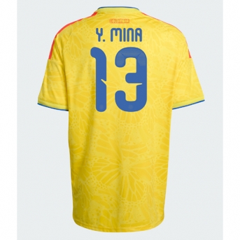 Billige Fotballdrakt Colombia Yerry Mina #13 Replika Hjemmedrakt VM 2026 Kortermet